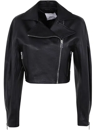 ERIKA CAVALLINI ERIKA CAVALLINI CRISTAL LEATHER JACKET CLOTHING
