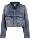 Erika Cavallini Long-sleeved Denim Coat In Blue