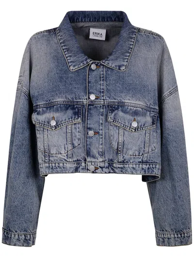 ERIKA CAVALLINI CROPED DENIM JACKET