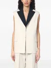 Erika Cavallini Linen Waistcoat With Open Back