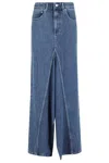 Erika Cavallini Denim Skirt With Unique Front