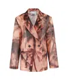 Erika Cavallini Double-breasted Blazer In Brown