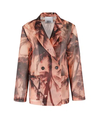 Erika Cavallini Double-breasted Blazer In Multicolor
