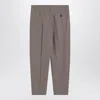 Erika Cavallini Dove-coloured Wool-blend Trousers