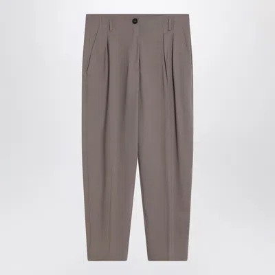 ERIKA CAVALLINI ERIKA CAVALLINI DOVE COLOURED WOOL BLEND TROUSERS