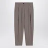 Erika Cavallini Dove-coloured Wool-blend Trousers