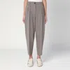 Erika Cavallini Dove-coloured Wool-blend Trousers In Brown