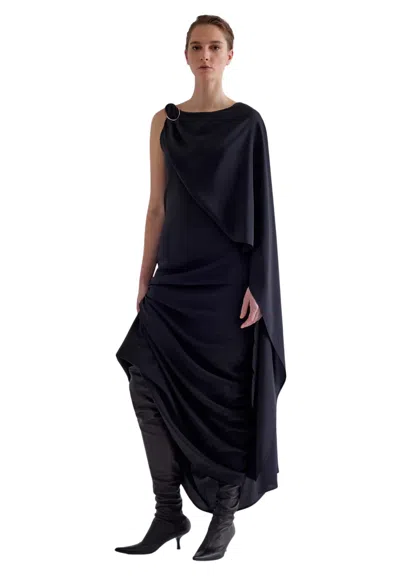 Erika Cavallini Dress Ross Woman  Asymmetrical In Black