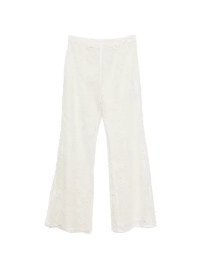 Erika Cavallini Embellishment-detail Trousers In White