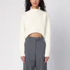 Erika Cavallini Evelina Cream Turtleneck Sweater In White