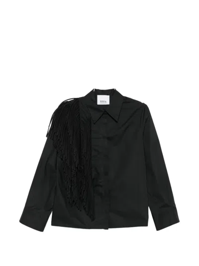 Erika Cavallini Fringe-detail Shirt In Black