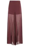 Erika Cavallini Giacomo Silk Blend Culotte Pants In Burgundy