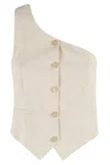 Erika Cavallini One-shoulder Linen Vest