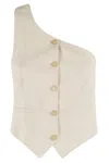 Erika Cavallini One-shoulder Linen Vest