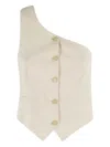 Erika Cavallini One-shoulder Linen Vest