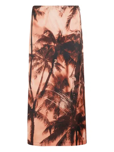 ERIKA CAVALLINI GRAPHIC-PRINT MIDI SKIRT