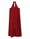 Erika Cavallini Halter-neck Cape Dress In Red