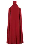 Erika Cavallini High-collar Sleeveless Maxi Dress In Red