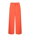Erika Cavallini Alba Cotton Trousers In Orange
