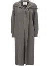 Erika Cavallini Hooded Cardigan In Grey