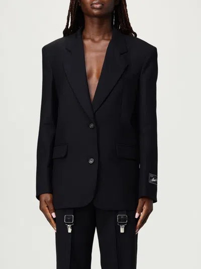 Erika Cavallini Jacket  Woman Color Black In Blue