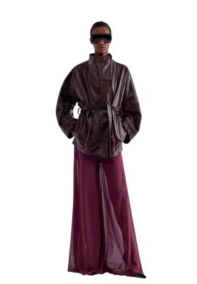 Erika Cavallini Jacket Hela Woman  Vinyl In Burgundy