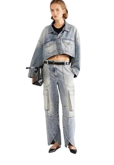 Erika Cavallini Jeans Woman  Cargo Cargo In Light