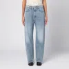Erika Cavallini Leone Jeans In Light Washed Denim In Light Blue