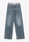 Erika Cavallini Leone Light Washed Denim Pants In Light Blue
