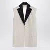 Erika Cavallini Linen Waistcoat With Open Back
