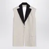 Shop Erika Cavallini Linen Waistcoat With Open Back