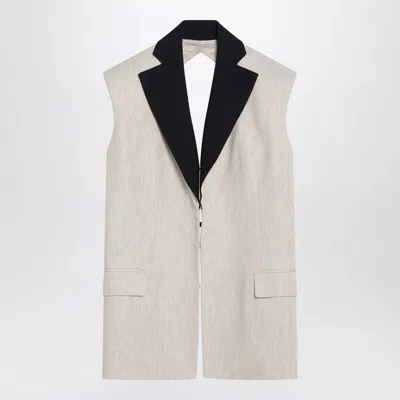 ERIKA CAVALLINI ERIKA CAVALLINI  LINEN WAISTCOAT WITH OPEN BACK