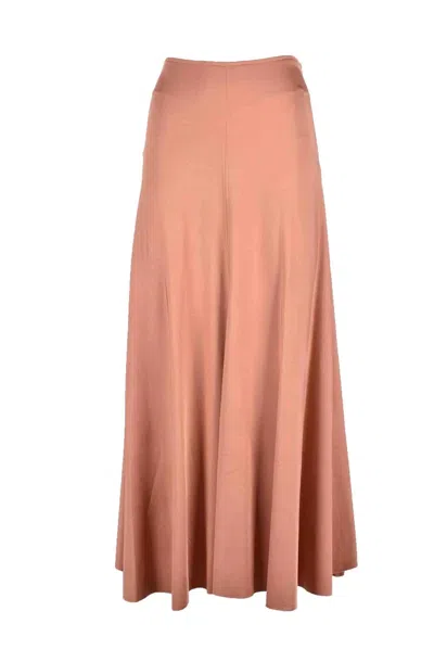 Erika Cavallini Long Flared Skirt - Brown In Orange