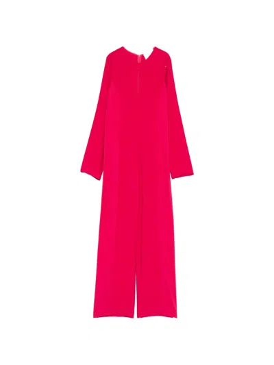 Erika Cavallini Long-sleeve Jumpsuit In Pink
