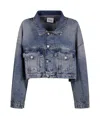 Erika Cavallini Long-sleeved Denim Coat In Blue