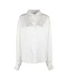 Erika Cavallini Elsa Button-up Silk Shirt In White