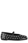 Erika Cavallini Square-toed Ballet Shoes In Black