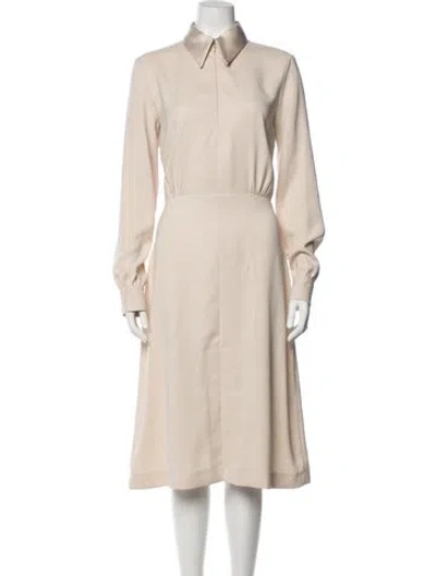 Pre-owned Erika Cavallini Midi Length Dress In Neutrals