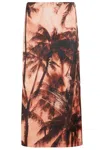 Erika Cavallini Multicolor Tropical Print Skirt In Orange