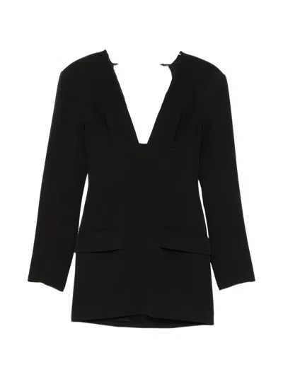 Erika Cavallini Open-back Mini Dress In Black