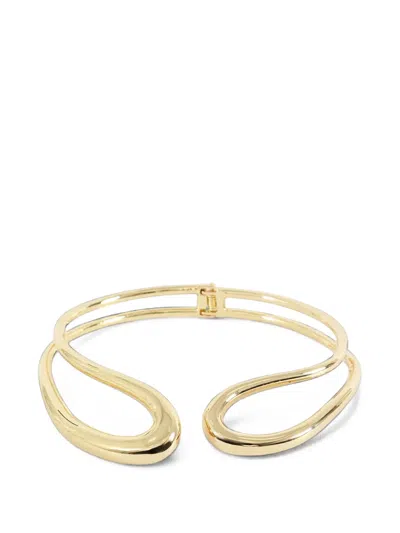 Erika Cavallini Open-front Sculptural Necklace In Gold