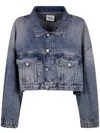 Erika Cavallini Long-sleeved Denim Coat In Light Denim