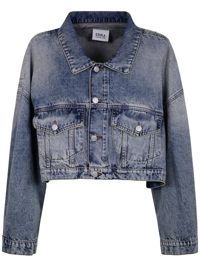 ERIKA CAVALLINI OSCAR JACKET,P5SW56 Z94.0 LIGHT DENIM