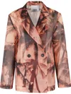 Erika Cavallini Double-breasted Blazer In Brown