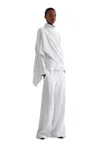 Erika Cavallini Pantalone Ariete Woman  Silver Zipper In White