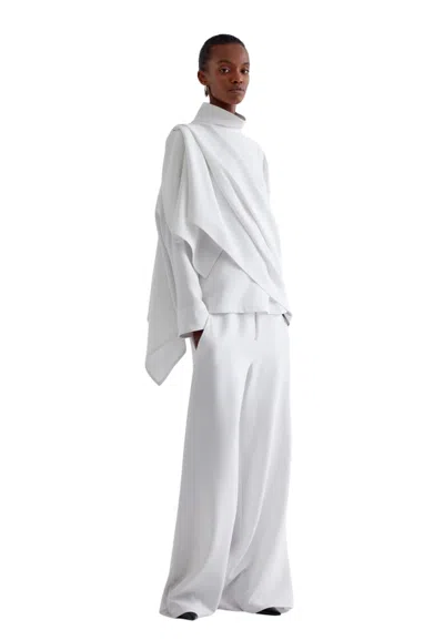 Erika Cavallini Pantalone Ariete Woman  Silver Zipper In White