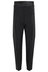 Erika Cavallini Pleated Balloon Pants With Satin Waistband In Black