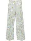 Erika Cavallini Wide-leg Cropped Trousers In Multicolour