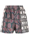 Erika Cavallini Silk Graphic-print Shorts In Multicolour