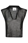 Erika Cavallini V-neck Vest In Black